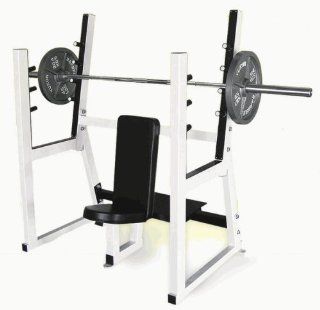 Yukon Fitness Commercial Olympic Shoulder Press Bench COM MIL : Olympic Weight Benches : Sports & Outdoors