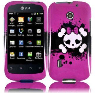Pink Skull Design Hard Case Cover for Huawei Fusion U8652: Cell Phones & Accessories