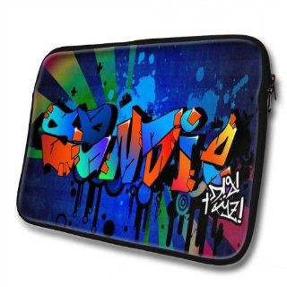 "Graffiti Names" designed for Sandie, Designer 14''   39x31cm, Black Waterproof Neoprene Zipped Laptop Sleeve / Case / Pouch. Cell Phones & Accessories