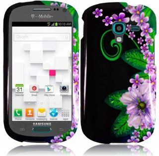 Samsung T599 Galaxy Exhibit ( Metro PCS , T Mobile ) Phone Case Accessory Beauteous Leaves Flowers Hard Snap On Cover with Free Gift Aplus Pouch: Cell Phones & Accessories