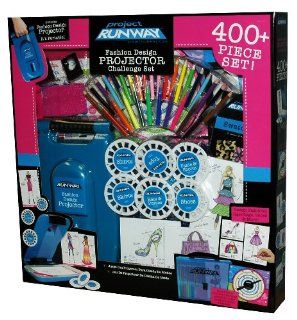 400+ Piece Project Runway Set with Fashion Design Portable Projector: Toys & Games