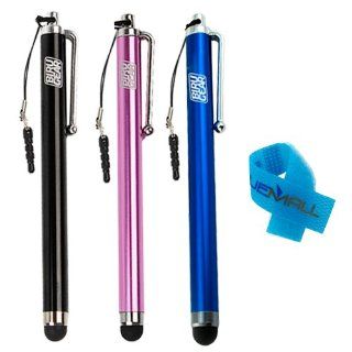 BIRUGEAR 3Pcs Stylus/Styli Pen with 3.5mm Adapter Plug for HTC Desire / Desire 601, One Max, One Mini, One and Other Capacitive Touchscreen Devices with * Cable Tie *: Cell Phones & Accessories