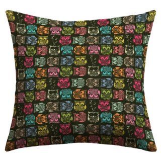 DENY Designs Sharon Turner Sherbet Owls Outdoor Throw Pillow, 16 by 16 Inch : Patio Furniture Pillows : Patio, Lawn & Garden