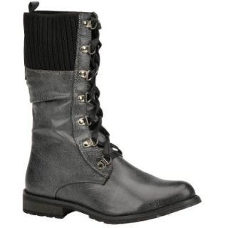 Restricted March Womens Size 5.5 Black Fashion Mid Calf Boots: Shoes
