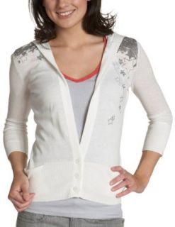 Etnies Juniors Lightning Hooded Cardigan Sweater, White, X Small at  Womens Clothing store