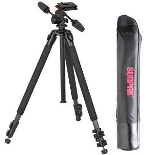 Sunpak 623PX 66 inch Pro Carbon Fiber Tripod   with 3 Way Pan Head & Quick Release Plate plus Carry Case   for Digital SLR Cameras & Video Camcorders : Camera & Photo