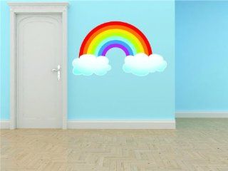 DAYCARE CLASSROOM Outdoor Sky Rainbow Scene Boy Girl Kids Children Peel & Stick Sticker Mural Vinyl Wall   Best Selling Cling Transfer Decal Color 628 Size  20 Inches X 30 Inches   22 Colors Available   Wall Decor Stickers