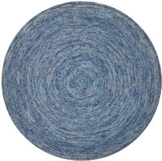 Safavieh IKT633A Ikat Collection Wool Round Area Rug, 6 Feet, Dark Blue and Multicolor   Handmade Rugs