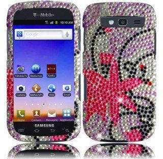 VMG Samsung Galaxy Blaze 4G Gem Bling Design Hard Case Cover   Pink Purple Ab: Cell Phones & Accessories