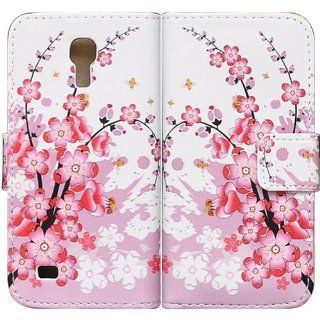 Bfun Packing New Flower Card Slot Wallet Leather Cover Case for Samsung GALAXY S4 Mini i9190: Cell Phones & Accessories