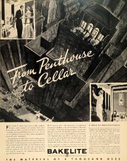 1936 Ad Bakeline Materials Manufacturing Penthouse   Original Print Ad  
