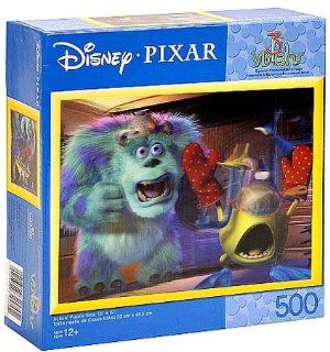 Disney Monsters Inc, 3 D Visions Lenticular Puzzle   500 Pieces: Toys & Games