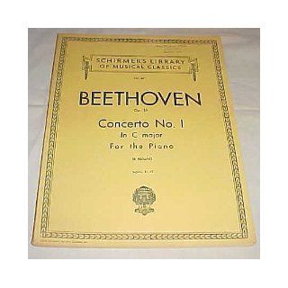 Schirmer's Library of Musical Classics 621 Beethoven Op. 15 Concerto No. 1 in C Major For The Piano 1929 Ludwig Van Beethoven Books