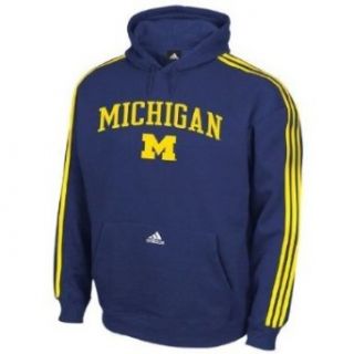 adidas Michigan Wolverines Navy Blue Big Game Day 3 Striped YOUTH Pullover Hoodie Sweatshirt (Small (8)): Clothing