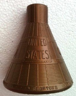 1960's MERCURY Astronaut Space Capsule COIN BANK Stamped "JOHN GLENN CONCORD OHIO": Toys & Games