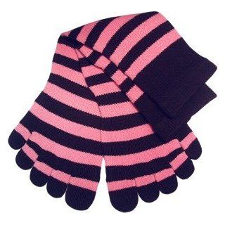 Cotton Socks Feelmax Toe Socks Black/Pink Stripe Ladies Shoe Size 8.5   11 at  Womens Clothing store: Casual Socks