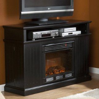 Julian 48" TV Stand with Electric Fireplace Finish: Black   Home Entertainment Centers
