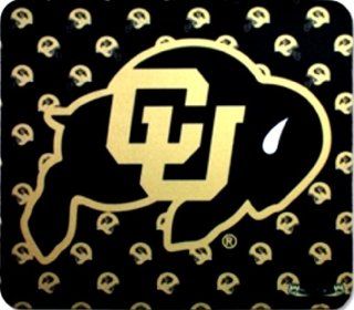 University of Colorado Buffaloes Mouse Pad C U Logo Helmets Made in USA : Office Products