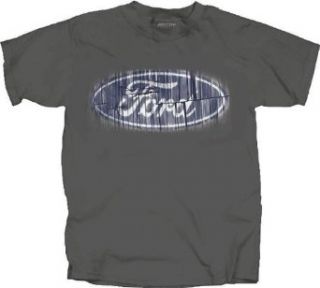 Ford Logo Mens T shirt Destroyed Logo Adult Charcoal Tee Shirt: Ford Clothing: Clothing