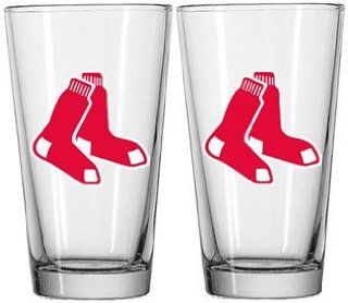 BOSTON RED SOX MLB Baseball Set of 2 SODA BEER PINT GLASSES : Sports Related Merchandise : Sports & Outdoors