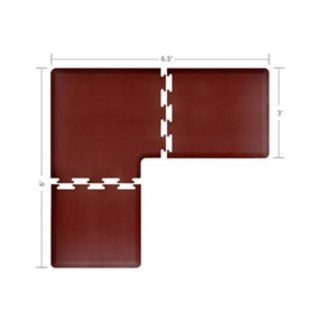 Wellness Mats LS3WMP656BUR L Series Puzzle Piece Collection w/ Non Slip Top & Bottom, 6.5x6x3 ft, Burgundy, Each Kitchen & Dining