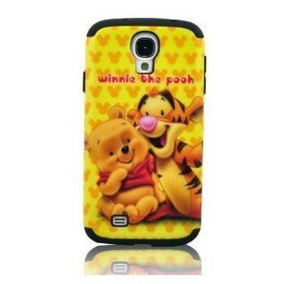 I Need (TM) Stylish 2 In 1 Winnie the Pooh & Tiger Hard Cover Hybrid Black Soft Silicone Case Cover Compatible for Samsung Galaxy S4 I9500 Cell Phones & Accessories