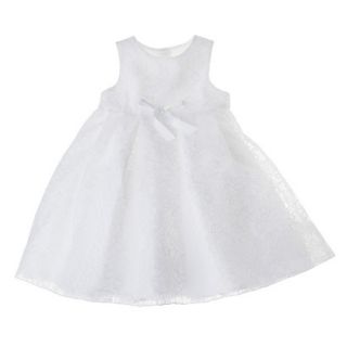 Tevolio Infant Toddler Girls Sleeveless Lace Overlay Dress   White 3T