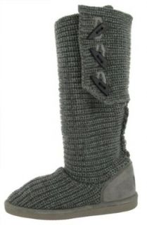 Bearpaw Knit Tall 658 Womens Boots Sheepskin Sweater Boots Grey Size 8 Shoes