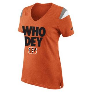 Nike Who Dey (NFL Cincinnati Bengals) Womens T Shirt   Brilliant Orange