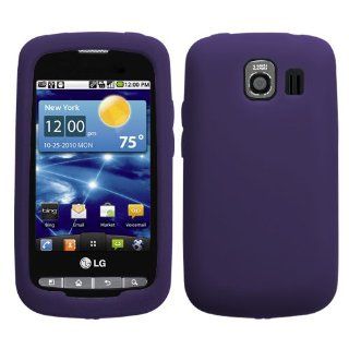Soft Skin Case Fits LG VS660 Vortex Solid Dark Purple Skin Verizon: Cell Phones & Accessories