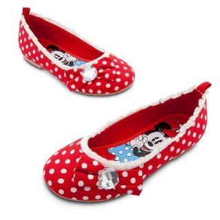 Disney Store Minnie Mouse Shoes/Slippers (Size 10): Red Ballet Flats with Polkadots for Toddler Girls: Toys & Games