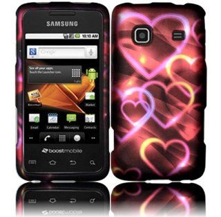 Colorful Hearts Design Hard Case Cover for Samsung Galaxy Prevail M820 Precedent M828C: Cell Phones & Accessories