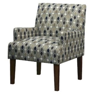 Skyline Upholstered Chair: Mid Century Modern Arm Chair   Neutral Mini Ogee