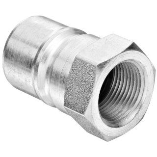 Dixon 17 663 Steel Industrial Hydraulic Quick Connect Fitting, Poppet Valve Plug, 3/4" Coupling x 3/4" 14 NPTF: Quick Connect Hose Fittings: Industrial & Scientific