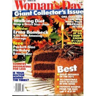 Woman's Day Magazine   Giant Collector's Issie   Erma Bombeck Kids with Amazing Courage   One Question That Will Make Your Marriage Better   Lots of Classic 1980s Ads (October 24, 1989) Erma bombeck 0027001137788 Books