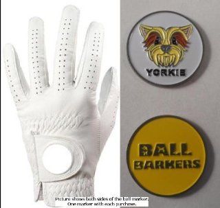 Ball Barkers Yorkie Yellow Ball Marker w/ Golf Glove MLH XXLarge : Sports & Outdoors