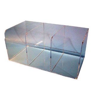 S Curve BD 35 Acrylic 3 Compartment Extra Large Bulk Glove Dispenser, Open Top, 1/4" Thickness, 25" Width, 11.5" Height, 13" Depth, Clear: Science Lab Dispensers: Industrial & Scientific