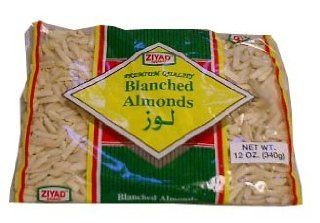 Almonds, Blanched, Slivered (ziyad) 12oz : Cooking And Baking Almonds : Grocery & Gourmet Food