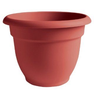 Fiskars 20 56516BR 16 Inch Ariana Planter With Self Watering Disk, Brick : Pots With Drainage : Patio, Lawn & Garden