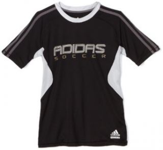 Adidas Boys 8 20 Youth TECHFIT Soccer Top, Black/Sharp Grey/Light Onix, X Large: Clothing