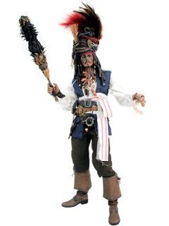 Hot Toys Movie Masterpiece   Pirates of the Caribbean Dead Man's Chest   Cannibal Jack Sparrow 1/6 Scale Action Figure: Toys & Games