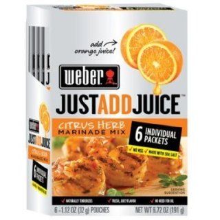 Weber Just Add Juice Citrus Herb Marinade Mix 6 Per Box (2 Boxes)  Meat Seasonings  Grocery & Gourmet Food
