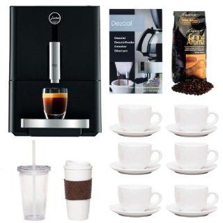 Jura Capresso 13626 ENA Micro 1 Espresso Machine Refurbished + 3 oz Ceramic Tiara Espresso Cup and Saucer (Set of 6) + Accessory Kit: Combination Coffee Espresso Machines: Kitchen & Dining