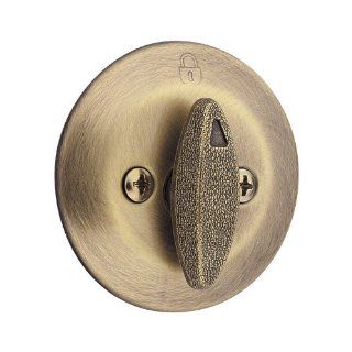 Kwikset 677 660 Series Deadbolt One Sided Deadbolt Antique Brass   Door Dead Bolts  