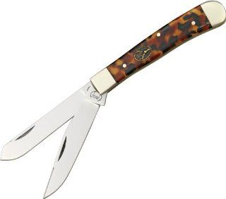 Buck Creek Knives 254T Trapper Pocket Knife with Tortoise Shell Celluloid Handles : Folding Camping Knives : Sports & Outdoors