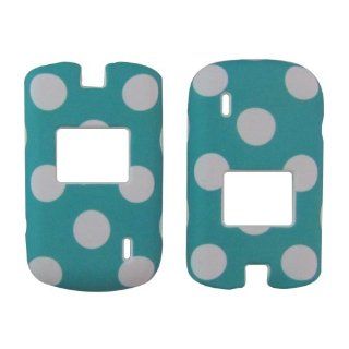 Light Blue White Dot Faceplate Case Phone Hard Cover Lg Accolade Vx5600 Prepa: Cell Phones & Accessories