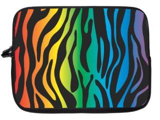 17 inch Rikki KnightTM Zebra Design on Rainbow Laptop Sleeve: Computers & Accessories