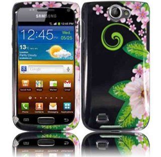 Black Purple Flower Hard Cover Case for Samsung Galaxy Exhibit 4G SGH T679: Cell Phones & Accessories