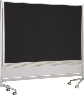 BestRite 6 x 4 Feet DOC Room Divider Porcelain Markerboard with Hook and Loop (661AD DN) : Combination Presentation And Display Boards : Office Products