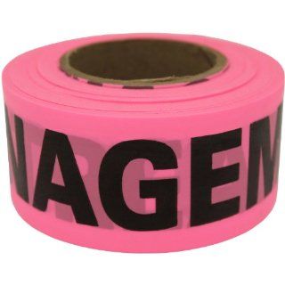 Presco CUPGBK99 658 150' Length x 1 1/2" Width, PVC Film, Pink Glo Printed Roll Flagging, Legend "Streamside Management Zone" (Pack of 108): Safety Tape: Industrial & Scientific